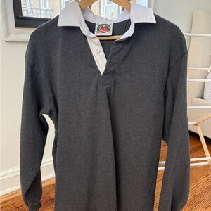 Classic Grey Long Sleeve Rugby Shirt